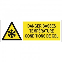 Autocollant danger basse température