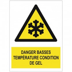 Panneau danger basse température