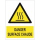 Panneau danger surface chaude ((w017))
