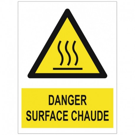 Panneau danger surface chaude ((w017))