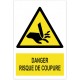 Panneau danger risque de coupure