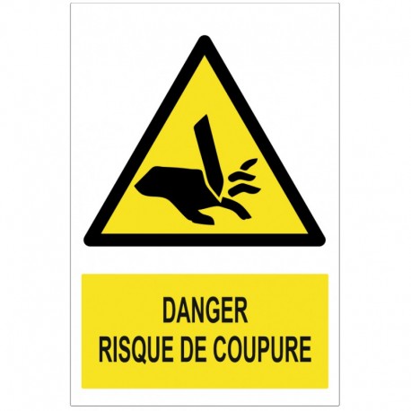 Panneau danger risque de coupure