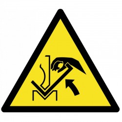 Autocollant ecrasement main et matériaux