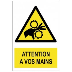 Pencarte attention a vos mains sigle