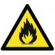Autocollant danger inflammable