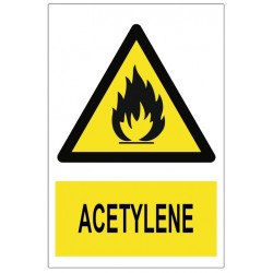 Autocollant danger acétylène