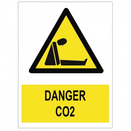 Autocollant danger CO2