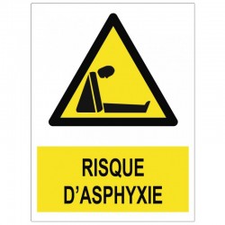 Autocollant danger risque d'asphyxie