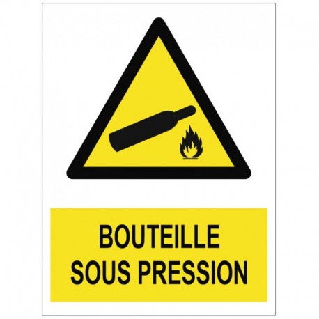 Panneau bouteille sous pression