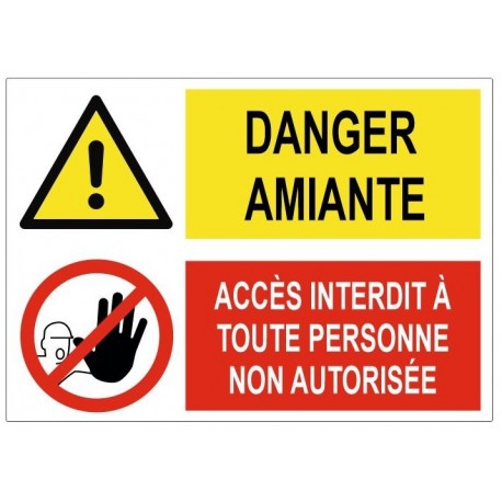 Panneau Danger amiante – Accès interdit
