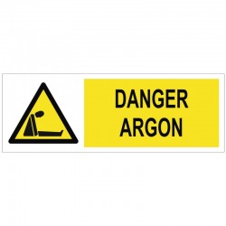 Autocollant danger argon