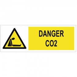 Autocollant danger CO2