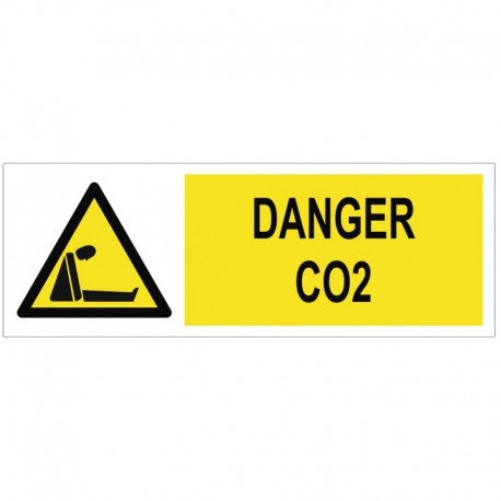 Autocollant danger CO2