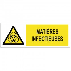 Autocollant matieres infectieuses