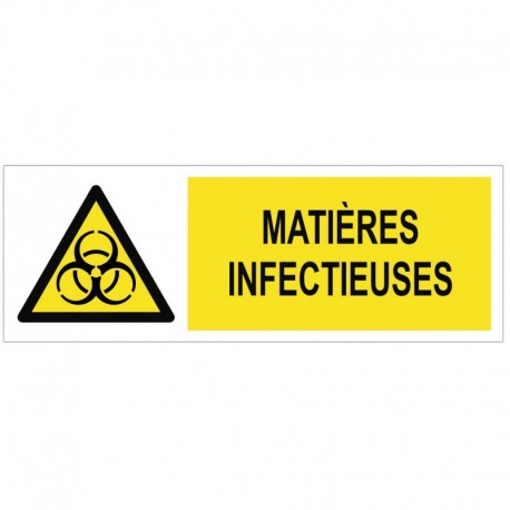 Autocollant matieres infectieuses