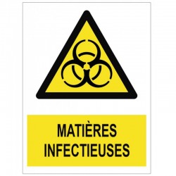 Panneau matieres infectieuses picto