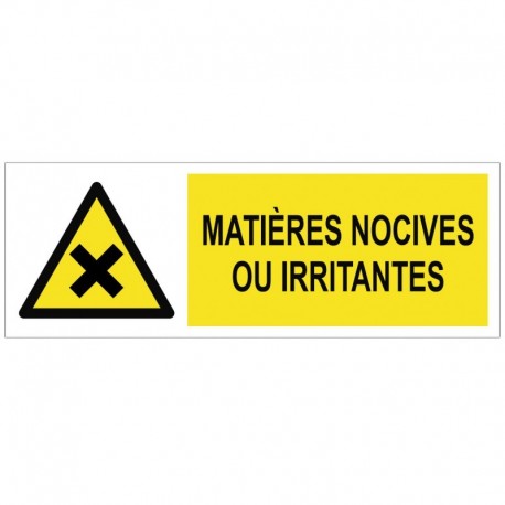 Panneau matieres nocives ou irritantes