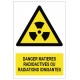 Panneau Danger matières radioactives ou radiations ionisantes