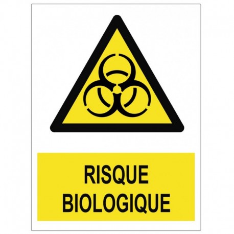 Autocollant risque biologique W009