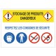 Autocollant stockage produits dangereux
