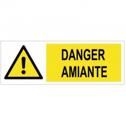Autocollant danger amiante