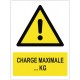 Autocollant charge maximale xx