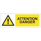 Autocollant attention danger