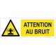 Autocollant attention au bruit