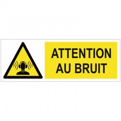 Autocollant attention au bruit