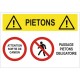 Autocollant attention piétons