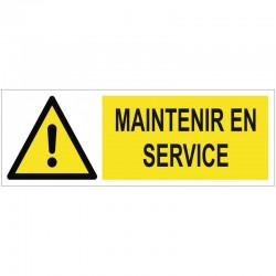 Autocollant maintenir en service