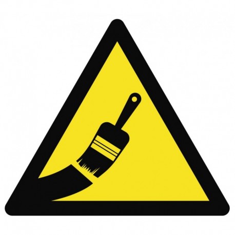 Autocollant peinture fraiche