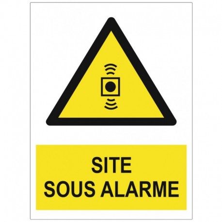 Autocollant site sous alarme