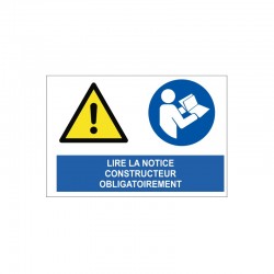 Autocollant lire la notice obligatoire