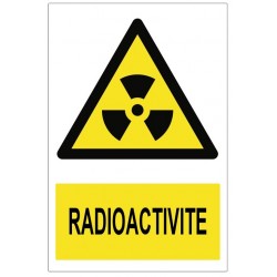Autocollant picto radioactivite