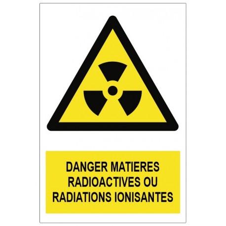 Autocollant matieres radio actives