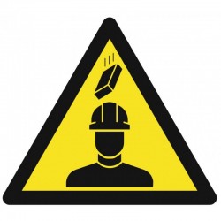 Autocollant chutes d'objets attention