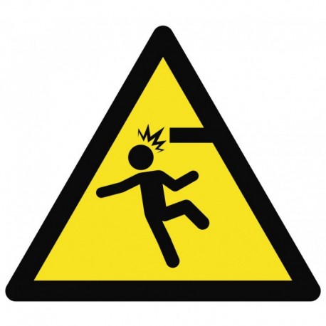 Autocollant attention a la tete