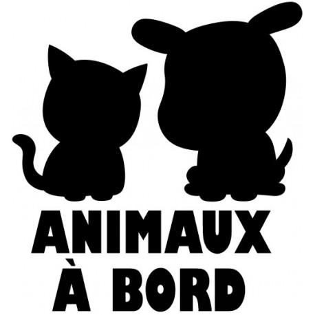 Stickers animaux à bord