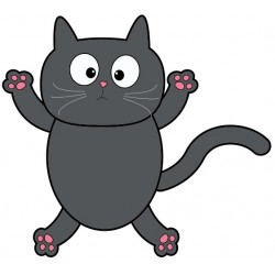 Autocollant chat à bord pour voiture