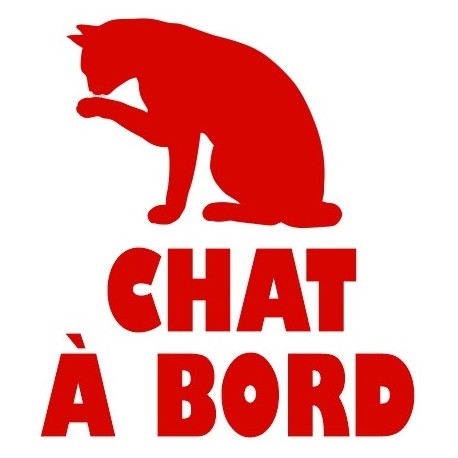 Sticker chat à bord pour voiture