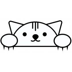 Sticker couple de chats à bord