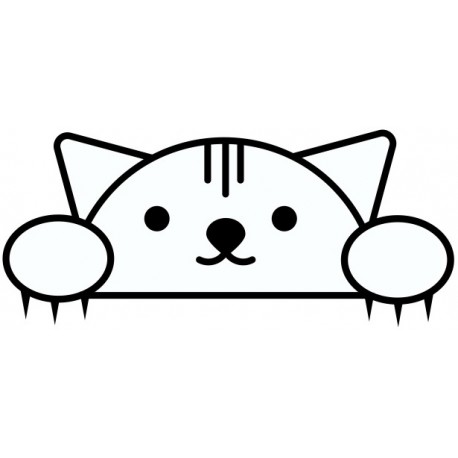 Sticker couple de chats à bord