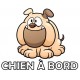 Sticker chien mignon à bord