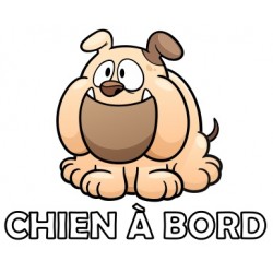 Sticker chien mignon à bord