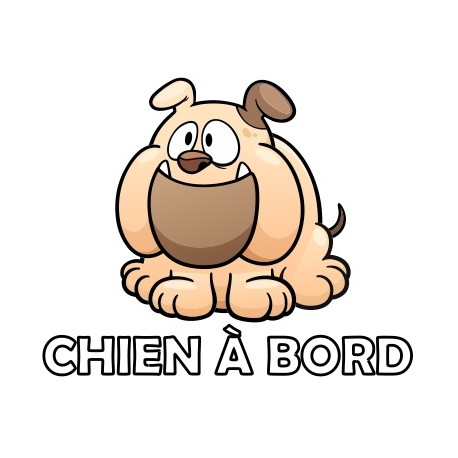 Sticker chien mignon à bord