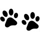 Sticker I LOVE chien chat pattes