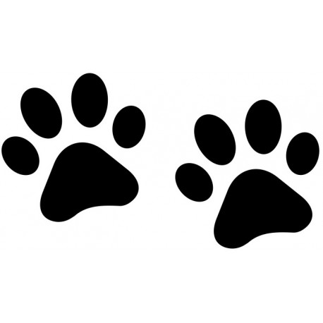 Sticker I LOVE chien chat pattes