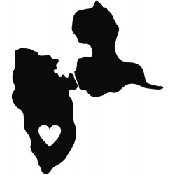 Sticker carte guadeloupe
