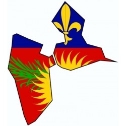 Sticker guadeloupe coeur